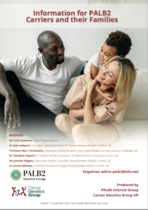 Photograph of a happy family on a leaflet